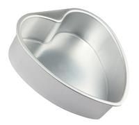 OSALADI Moule à Gâteau en Alliage D'aluminium de Cœur avec Fond Détachable, Surface Lisse, Compatible Micro-ondes, pour Pâtisserie Professionnelle et Fêtes