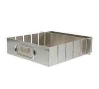 OSALADI Moule à nougat antiadhésif en acier inoxydable 7.87X7.09X1.97 pouces avec diviseur pour nougat candy et gâteau gélatine en boutique alimentaire et confiserie