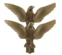 OSALADI Ornement de Tête de Mât en Plastique Or d'aigle, Lot de 2 Pièces, Décoration Extérieure Pratique pour Drapeau, Design Créatif et Usage Multiple