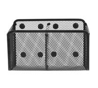 OSALADI Porte-Stylo Magnétique En Treillis Métallique Organisateur De Bureau Et De Casier Pour Stylos Marqueurs Pinces Gommes Fixation Sur Réfrigérateur Tableau Blanc Et Surfaces Magnétiques