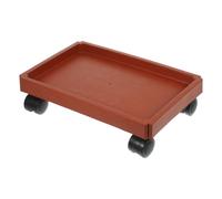 OSALADI Support de Pot de Fleurs Mobile avec roulettes pour Jardinières | Plastique Rouge, Forte Capacité de Charge, Protège le Sol, Nettoyage Facile, pour Pot et Flowerpot