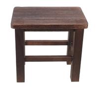 OSALADI Tabouret en Bois Rustique Pieds Bas, Portable et Coins Arrondis, pour Chambre ou Salle de Bain, Style Naturel Classique Texture Bois Vintage