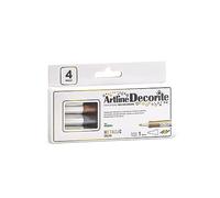 OSAMA, Artline Decorite - Feutres Coloriage Enfants et Adultes, Lot 4 Marqueurs Pointe Tonde 1 mm - Marqueur pour Décorer, Idéal comme Fourniture Scolaire, Feutre Coloriage Adulte et Enfant, Metallic