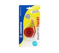 Osama, Biancotape Twist - Correcteur Blanc à Ruban, 10 M, Kit 1 Pièce Colorée pour Papeterie et Fourniture Scolaire et Bureau - Effaceur pour Écrire sans Erreur et Couverture Optimale, Longue Durée