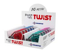 Osama, Biancotape Twist - Correcteur Blanc à Ruban, 10 M, Kit 12 Pièces Colorées pour Papeterie et Fourniture Scolaire et Bureau - Effaceur pour Écrire sans Erreur et Couverture Optimale, Longue Durée