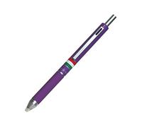Osama, Quadra - Stylo Bille 0,8 mm Pointe Fine + Porte Mine 0,5 mm, à Déclic en Caoutchouc - Stylo Couleur avec Encre Noire, Bleue et Rouge Idéal pour Papeterie, Fourniture Scolaire et Bureau, Violet