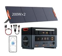 OSCAL PowerMax 2400 Pro - Station électrique ultra-portable 1024Wh 1800W LFP + 2 Panneau solaire 200W - camping secours maison