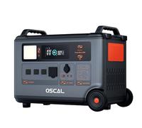 OSCAL PowerMax 3600 Générateur électrique solaire portable 3600 W, extensible jusqu'à 57,6 kWh, station d'alimentation solaire de 3600 Wh avec 4 prises CA 3600 W, urgence avec contrôle APP pour la