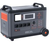 Oscal PowerMax 6000 : Centrale électrique robuste de 6000 W avec batterie LiFePO4 de 3600 Wh à 57600 Wh, 14 prises, sortie double tension 120 V/240 V, durée de vie de 3500 cycles, contrôle intelligent