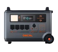 Oscal PowerMax 6000 Pro Station d'alimentation portable, batterie LiFePO4 3600Wh, extensible à 57600Wh, sortie sinusoïdale pure 6000W, crête 9000W, 14 sorties, entrée solaire 3000W, +3500 cycles, UPS,