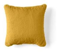 Oscar - coussin - en fausse fourrure - 40x40 cm - Jaune Jaune G