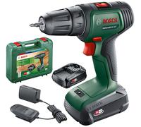 Bosch UniversalDrill 18V : Perceuse-Visseuse 18V, 1.5Ah, 440-1450 tr/min, 2 vitesses, Couple 40Nm, Mandrin 10mm Sans atterie & Chargeur inclus