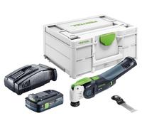 Oscillateur sans fil Festool OSC 18 E-Basic 18 V Starlock Max Brushless + 1 batterie 4,0 Ah + chargeur rapide + Systainer