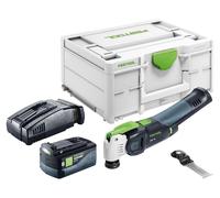 Oscillateur sans fil Festool OSC 18 E-Basic 18 V Starlock Max Brushless + 1 batterie 5,0 Ah + chargeur rapide + Systainer