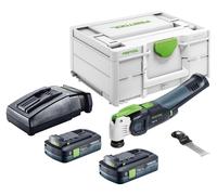 Oscillateur sans fil Festool OSC 18 E-Basic 18 V Starlock Max Brushless + 2 batteries 4,0 Ah + chargeur + Systainer
