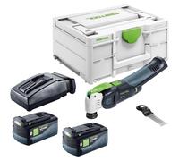 Oscillateur sans fil Festool OSC 18 E-Basic 18 V Starlock Max Brushless + 2 batteries 5,0 Ah + chargeur + Systainer