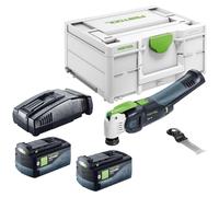 Oscillateur sans fil Festool OSC 18 E-Basic 18 V Starlock Max Brushless + 2 batteries 5,0 Ah + chargeur rapide + Systainer