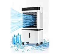 Oscillation Climatiseurs Portables, 14L Climatiseurd'eau avec Télécommande, 3 Vitesses, Minuterie 12H, fourni avec cristaux de glace