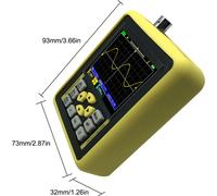 Oscilloscope numérique miniature portatif avec écran couleur de 2,4 pouces Largeur de bande de 120 m, taux d'échantillonnage de 500 m, pour la maintenance et les tests électroniques de bricolage