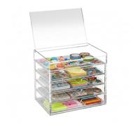 OSCO Acrylic 5 Drawer Chest with Flip-Up Lid, A3280, 5 Tier