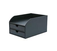 Osco Faux Leather 2 Tier Sorter with Letter Tray BKPU2TPX Noir