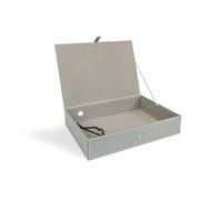 OSCO Faux Leather Box File - Grey GRYPUBF1