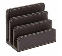 Osco Faux Leather Letter Holder - Brown