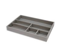 Osco Organiseur de tiroir en simili cuir Gris