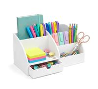 Osco White Hi-Gloss Desk Organiser AD01-OW Blanc