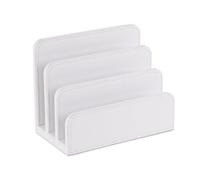 Osco WPULH1 Faux Leather Letter Holder - White