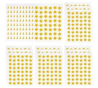 OSDUE 40 Feuilles Gommettes Autocollantes, 1920 Stickers Étoiles Autocollants Or pour Enfants pour Scrapbooking Activités Manuelles Photo Cadeau Récompenser