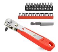 OSDUE Cliquet Tournevis, Kit de Tournevis Magnétique, Mini Tournevis Décalé Réversible à Cliquet, Outils de Réparation de Poche Multifonctions