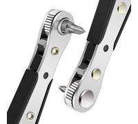 OSDUE Mini Tournevis Cliquet, Tournevis Magnétique liquet 1/4 Entraînement 1/4" à Couple Elevé Mini Décalé Réversible Outils de Réparation de Poche Multifonctions