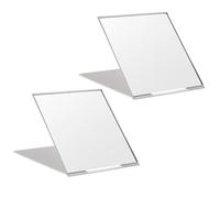 OSDUE Miroir Super HD, 2PCS 7 * 6cm Miroir de Maquillage Support Pliable Conçu Portable Table Miroirs Facile à Transporter Miroirs de Voyage Ultra Fin et Durable Pliable