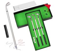 OSDUE Stylos à Bille de Golf Coffret, Mini Clubs de Golf en Métal Créatifs Drôle Stylo Souvenir d'un Parcours Stylos Cadeaux pour Hommes Femmes ou Adolescent Cadeau de Fête des Pères