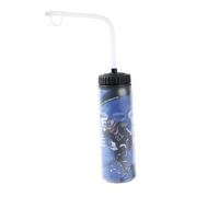 Oshhni Bouteille d'eau de Sport, Tasse à Eau, 650 ML, Bouteille d'eau étanche, Bouteille Compressible, Bouteille de Fitness pour Salle de Sport, Hockey sur, Longue Paille Blanche