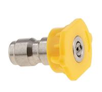 Oshhni Buse Pulvérisation Pression Laveuse Embout Multi-orientable Acier Inoxydable Raccord Facilite Nettoyage Automobile Jardin Toiture, Jaune 15 degrés