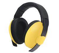 Oshhni Casque Anti Bruit Enfant Arceau Pliable Réducteur Dérangement Sons Abusifs Confortable pour Enfants Matériau Convient pour Crèches, Jaune, 15,5 x 16cm