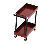 Oshhni Chariot à outils radiocommandé, porte-outils, chariot décoratif pour diorama, œuvre d'art, double couche, accessoires pour voitures et jouets pour, Rouge
