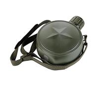 Oshhni Gourde Isotherme Extérieure Bouteille d'eau en Acier Inoxydable Flasque Armée avec Gobelet à Couvercle Boussole Sangles Réglables Adaptée pour