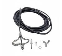 Oshhni Ressort Nettoyage Canalisation Flexible Outil Débouchage Tuyauterie Tête Chainette Résistant Bloquages Tenaces Fiable pour Plombiers Entretien Domestique Industriel, 20M
