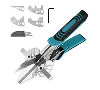 O'Shine Expert Ciseaux à Onglet Multi Angle à Cliquet - Cisaille à Onglet Professionnelle avec 4 Enclumes Interchangeables - Outil de Coupe 45-135° pour PVC et Bois - Inclut 1 Lame de Rechange