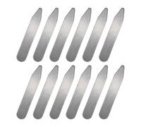 osiuujkw Baleines de col métalliques robustes pour chemises habillées offrant un soutien fiable et durable pour éviter que les cols ne se plient ne se cassent. Inserts, Argent, 5.08 x 1 x 0.08 cm