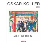 Oskar Koller Calendrier de voyage 2025 Magie de fleurs : magnifiques aquarelles dans un grand format Calendrier mural annuel 2025 pour les amateurs d'art. 46 x 55 cm, format portrait