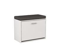 Oskar-Store Vicco Banc pour Chaussures Georg, Blanc, 60x49.5cm | avec support, adapté au rangement et utilisable comme assise combinable