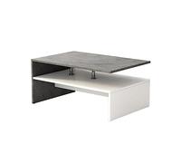 Oskar Store Vicco Table Basse Mike, Béton, 90x60cm | convient pour le rangement des magazines et des télécommandes