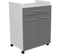 OSLO Desserte de 60 cm 1 Tiroir et 1 Porte L 60 P 44 H 81 cm Coloris brillant EK
