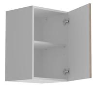 OSLO Meuble haut 1 porte Chene Jackson - Buffet de cuisine en panneau de particules mélaminé marron - Dimensions L 40 x P 36 x H 58 cm