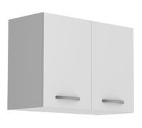 OSLO Meuble haut 2 portes - Blanc - L 80 x P 36 x H 58 cm