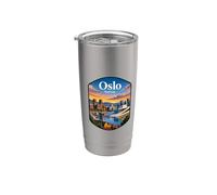 Oslo Norvège Souvenir/Oslo Gobelet isotherme en acier inoxydable double paroi
